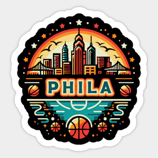 Philadelphia Basketball Fan Art Sticker